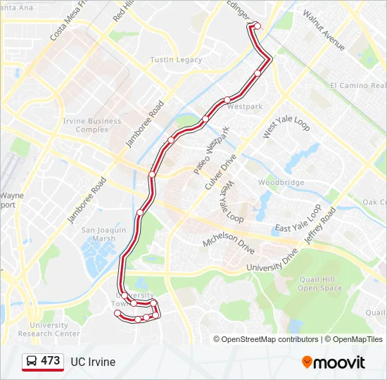 473 Bus Line Map