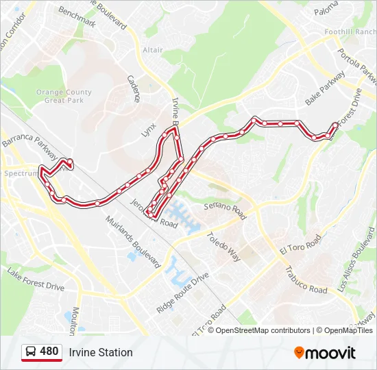 480 Bus Line Map