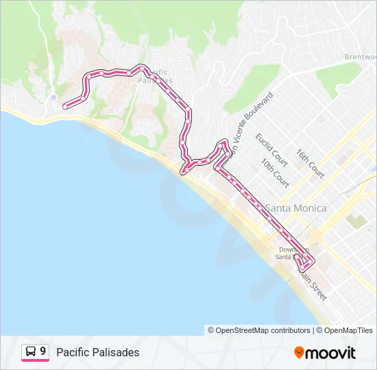 9 Bus Line Map