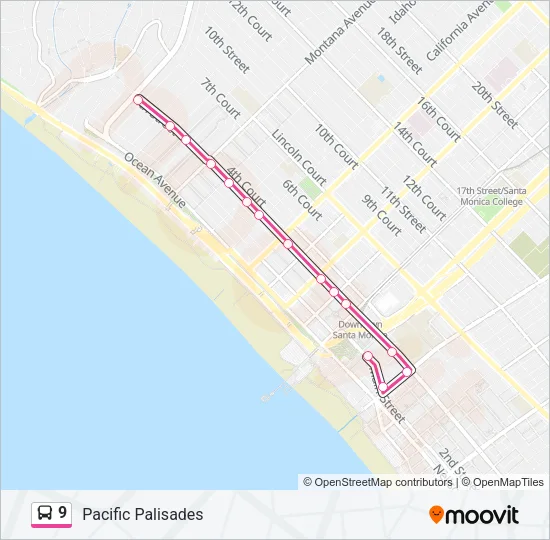9 Bus Line Map