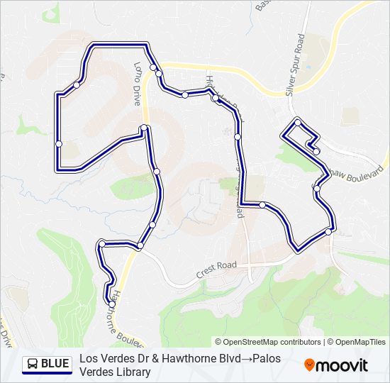 Mapa de BLUE de autobús