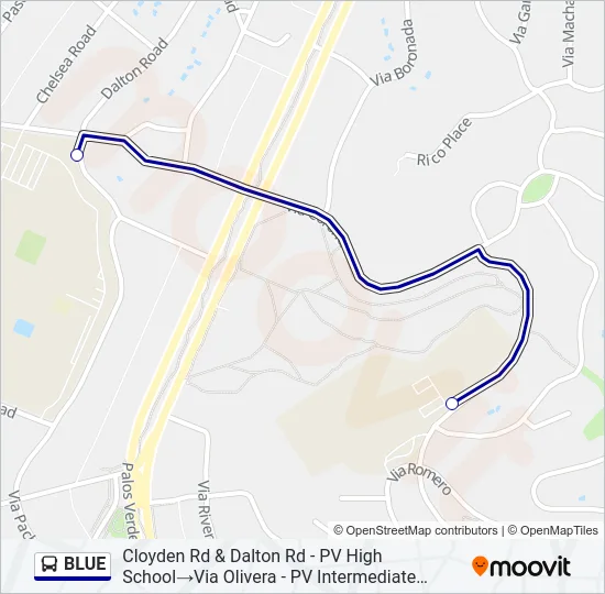 BLUE Bus Line Map