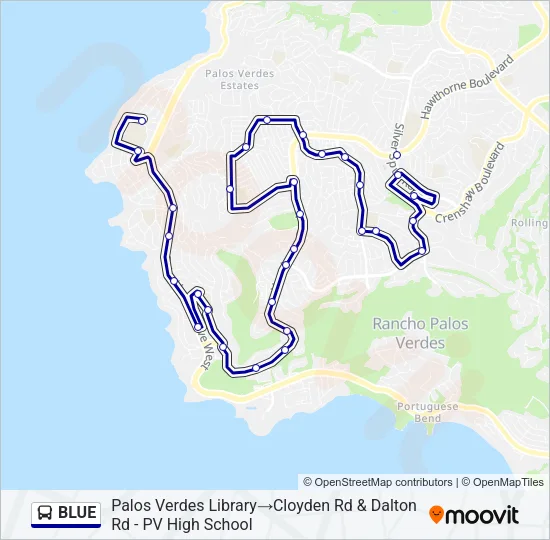 BLUE Bus Line Map