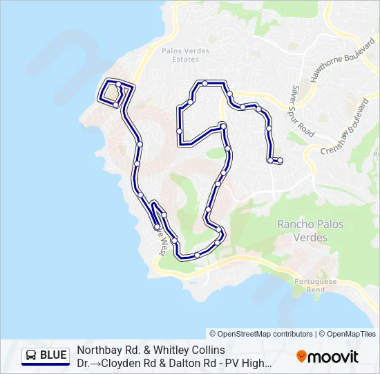 BLUE Bus Line Map