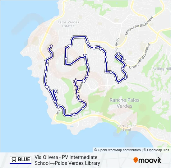 BLUE Bus Line Map