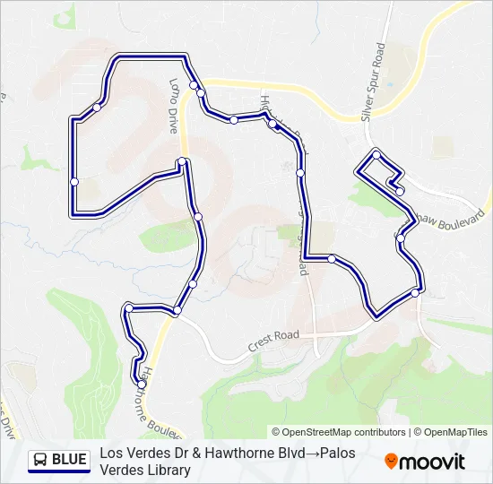 BLUE Bus Line Map