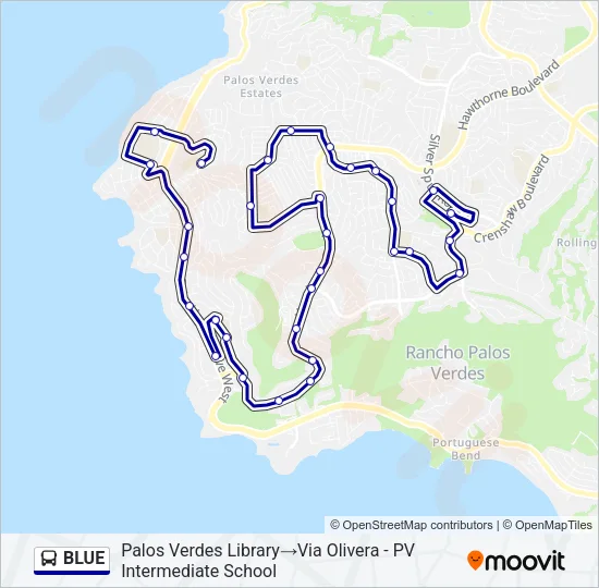 BLUE Bus Line Map