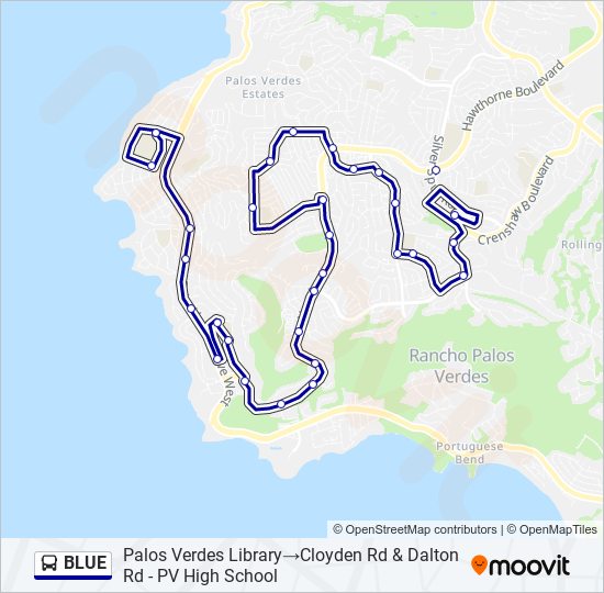 Mapa de BLUE de autobús