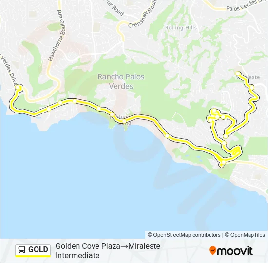 GOLD Bus Line Map