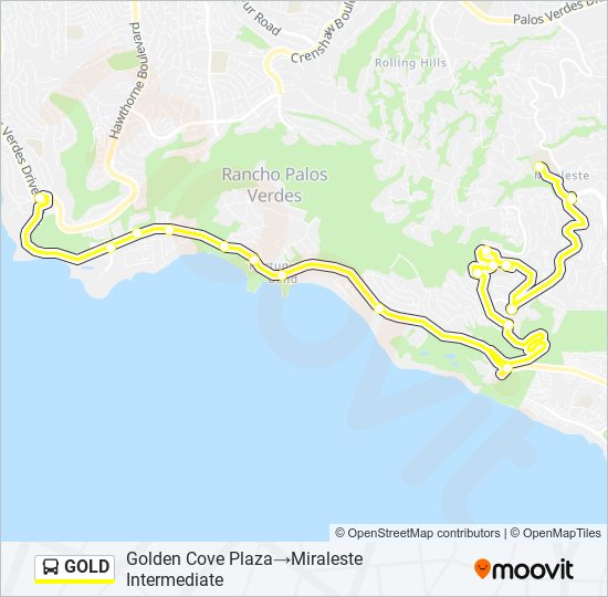 GOLD bus Line Map