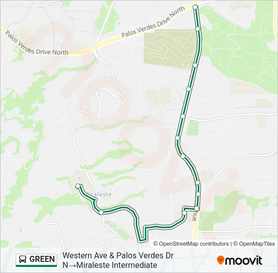 GREEN Bus Line Map