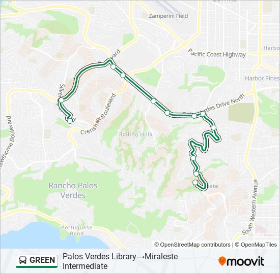 GREEN bus Line Map