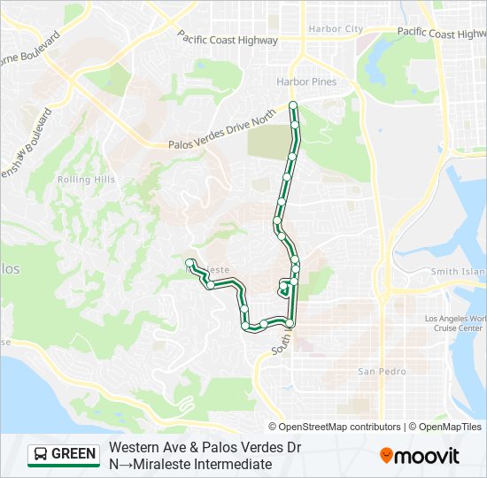 Mapa de GREEN de autobús