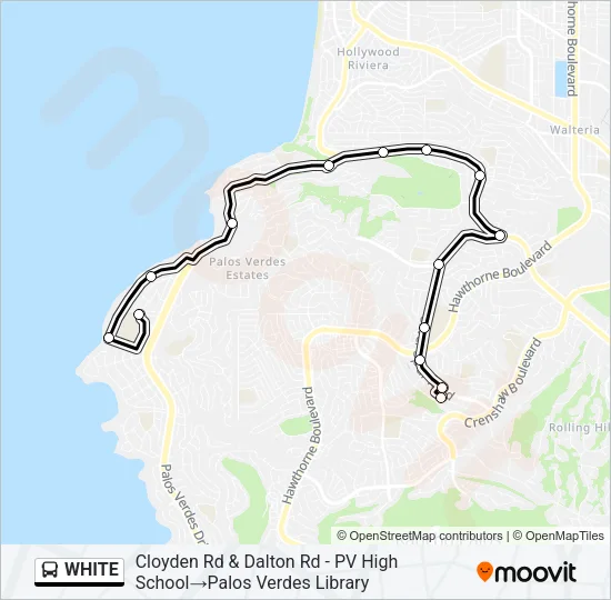 WHITE Bus Line Map