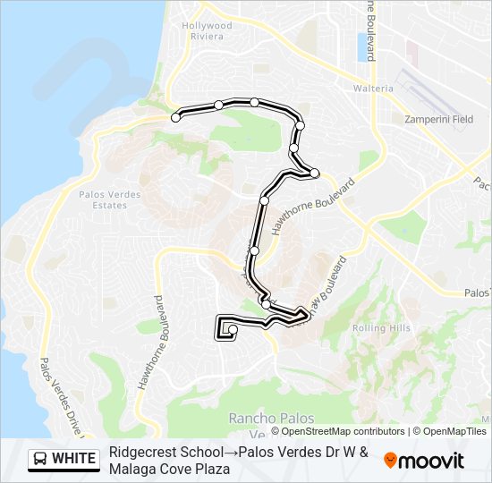 WHITE Bus Line Map