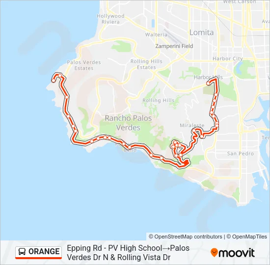 ORANGE Bus Line Map