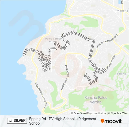 SILVER Bus Line Map