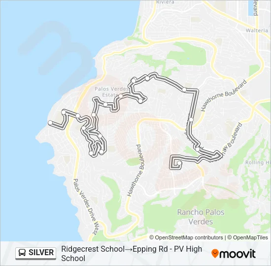 SILVER Bus Line Map
