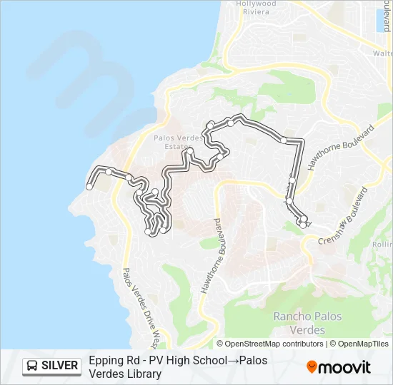 SILVER Bus Line Map
