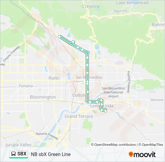 SBX Bus Line Map