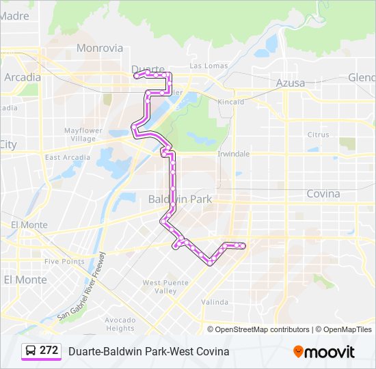 272 bus Line Map