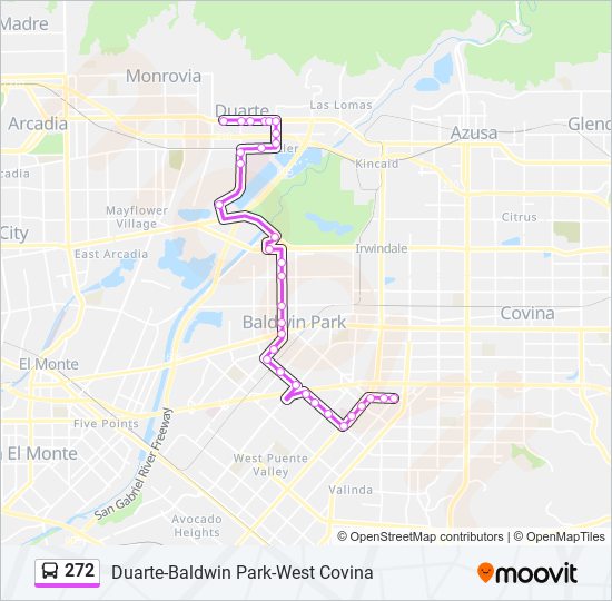 Mapa de 272 de autobús