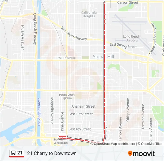 21 Bus Line Map