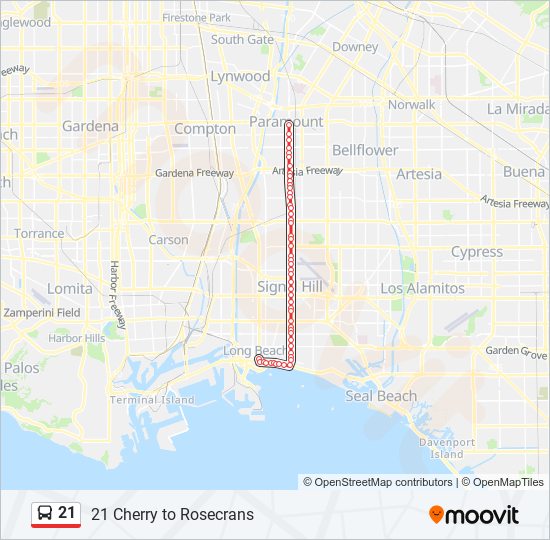 21 Bus Line Map