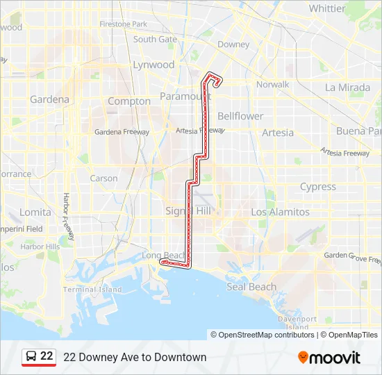 22 Bus Line Map
