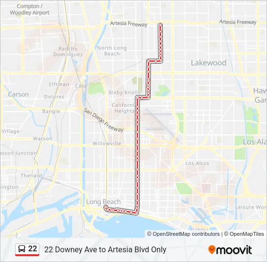 22 Bus Line Map