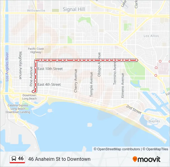 46 Bus Line Map