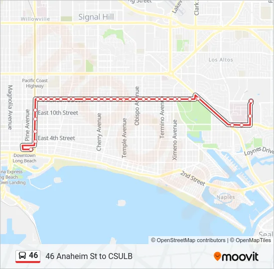 46 Bus Line Map