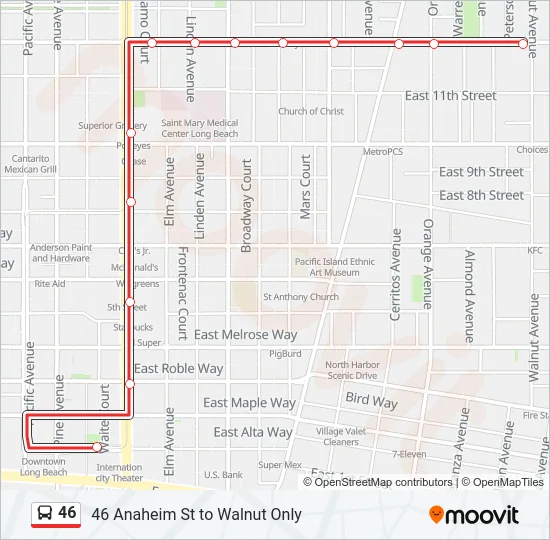 46 Bus Line Map