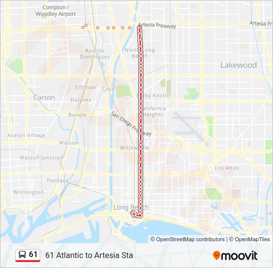 61 Bus Line Map