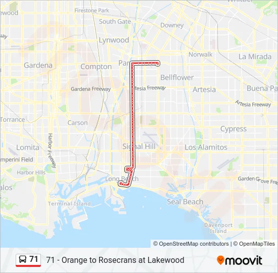 71 Bus Line Map