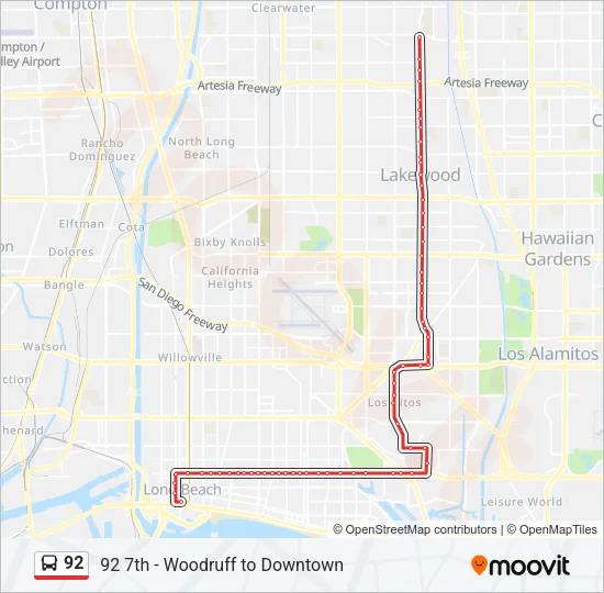 92 Bus Line Map