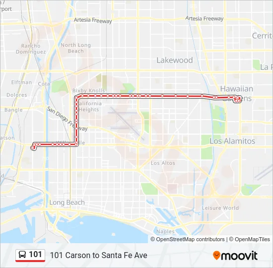 101 Bus Line Map