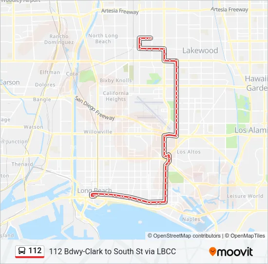112 Bus Line Map