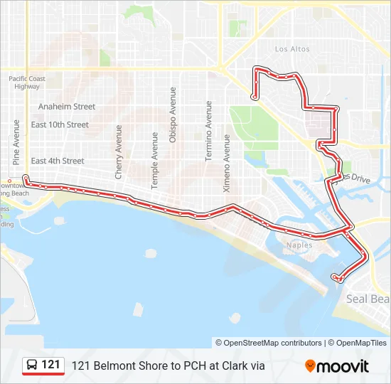 121 Bus Line Map