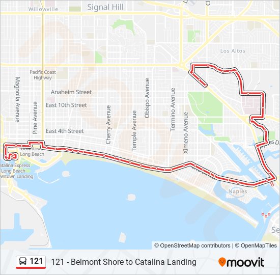 121 bus Line Map