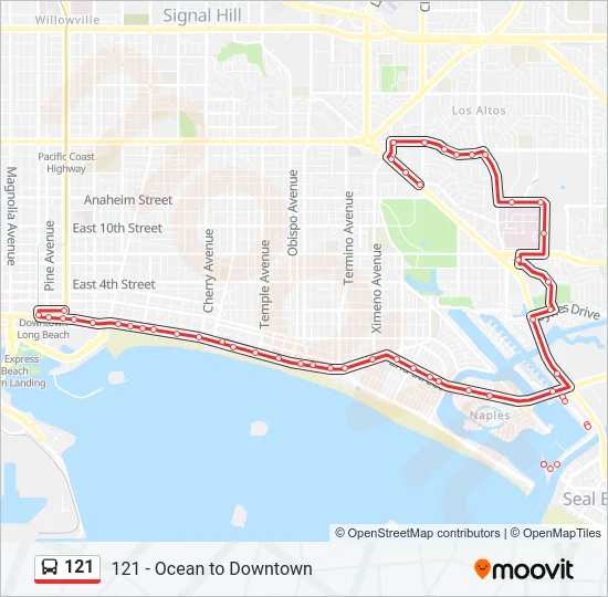 121 Bus Line Map