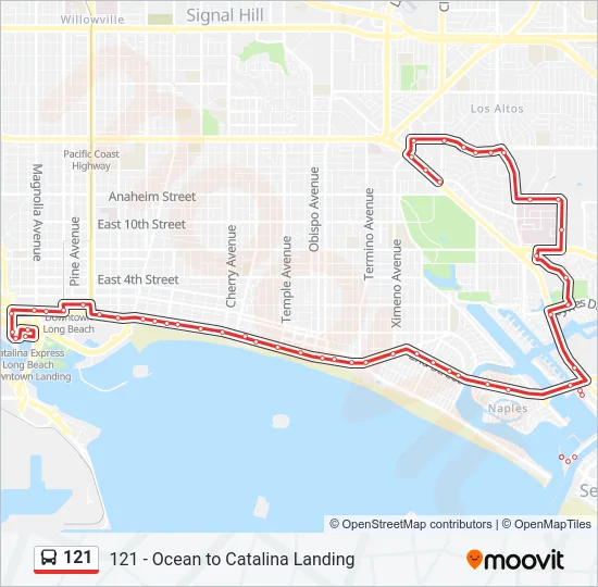 121 Bus Line Map