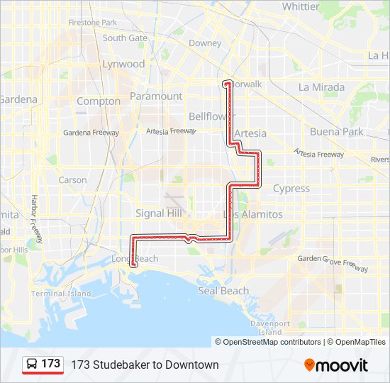 173 bus Line Map