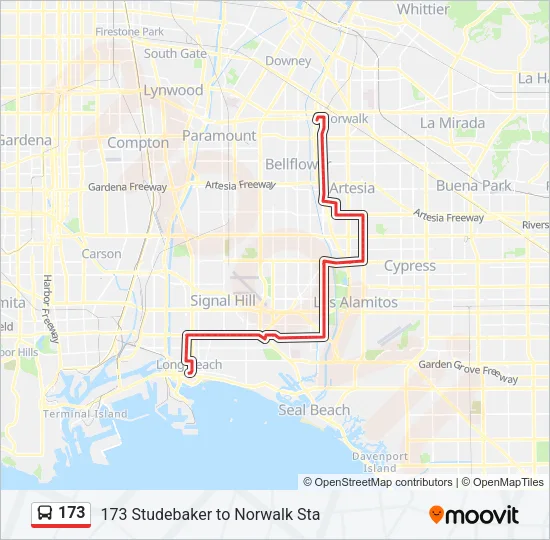 173 Bus Line Map