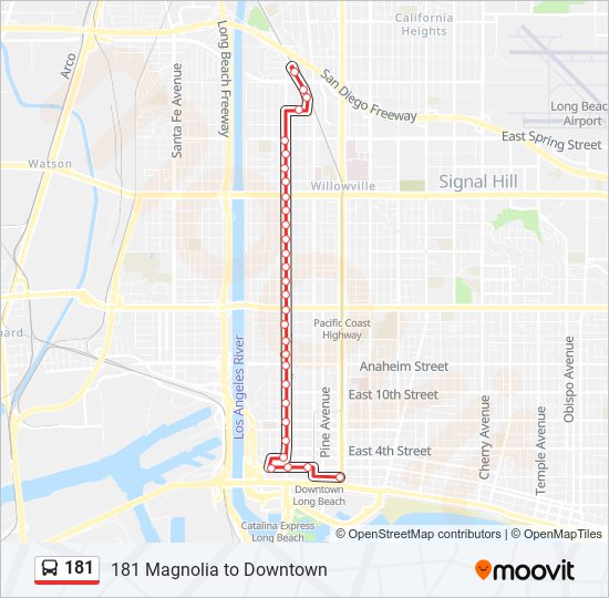 181 bus Line Map