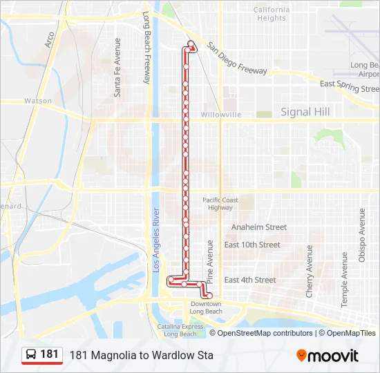 181 Bus Line Map