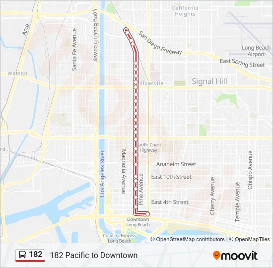 182 Bus Line Map