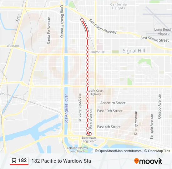 182 Bus Line Map