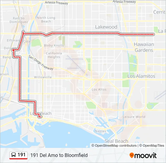 191 Bus Line Map