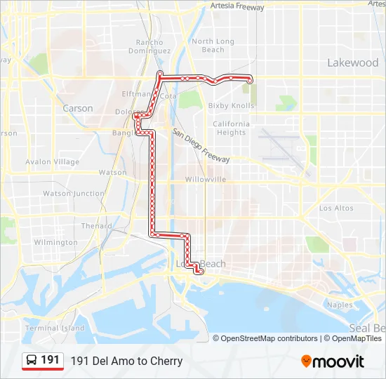 191 Bus Line Map